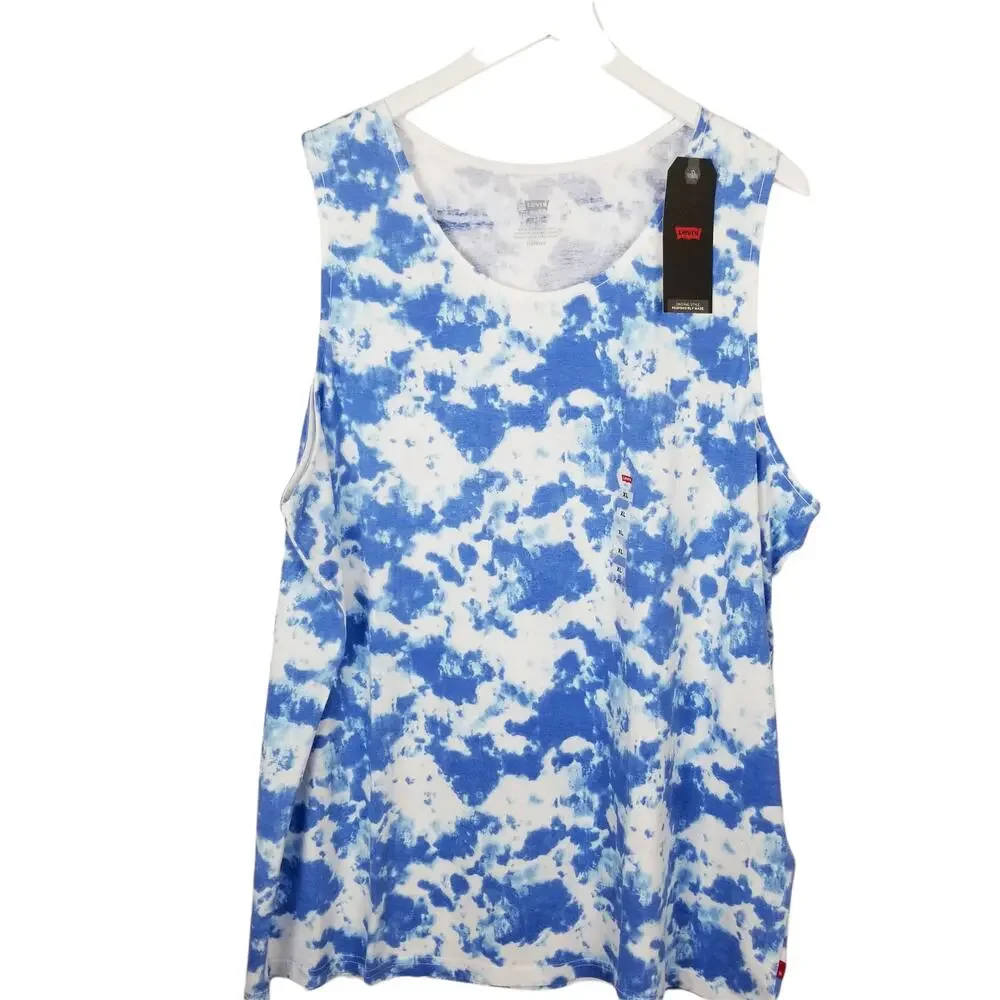 LEVI'S Men's Algoson Revised Crystal Blue Tank T-shirt - Size XL